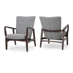 Set Of 2 Becker Upholstered Armchairs - Christopher Knight Home -Homcom Furniture Shop GUEST d8a8732b c39a 4137 acc1 7aa4fee7cada