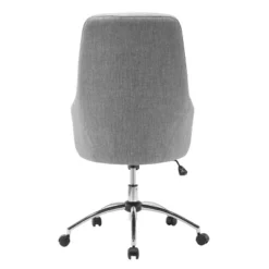 Comfy Height Adjustable Rolling Office Desk Chair- Gray- Techni Mobili -Homcom Furniture Shop GUEST d9ce45b8 835f 4b48 b8bf bd47435538c0