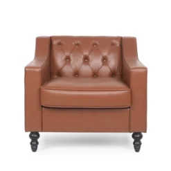 Furman Contemporary Tufted Club Chair Cognac - Christopher Knight Home 20 Furman Contemporary Tufted Club Chair Cognac - Christopher Knight Home -Homcom Furniture Shop GUEST da354514 a70d 48cd b14b 6103bf6f0633