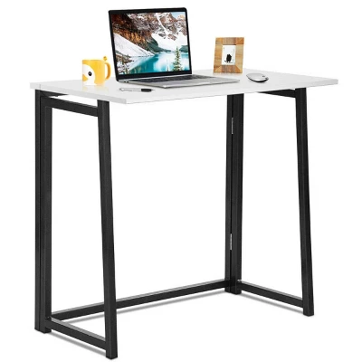 Costway Foldable Computer Desk Home Office Laptop Table Writing Desk Study Table Natural/White/Brown/Black 15 Costway Foldable Computer Desk Home Office Laptop Table Writing Desk Study Table Natural/White/Brown/Black - Image 13
