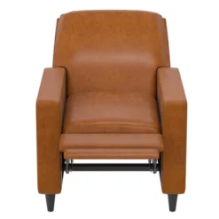 Lana Pushback Recliner Living Room Accent Chair Camel Faux Leather - Novogratz -Homcom Furniture Shop GUEST dd914214 9f68 40aa a81b 8ddaecb494c7
