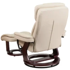 Emma And Oliver Multi-Position Recliner & Curved Ottoman With Swivel Wood Base -Homcom Furniture Shop GUEST deaa5fba ca51 4a3f 8f87 f614a1280a29