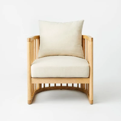 Richfield Barrel Spindle Back Accent Chair Cream/Natural - Threshold™ Designed With Studio McGee 4 Richfield Barrel Spindle Back Accent Chair Cream/Natural - Threshold™ Designed With Studio McGee - Image 2