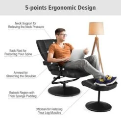 Costway Recliner Chair Swivel PU Leather Lounge Accent Armchair W/ Ottoman Black 16 Costway Recliner Chair Swivel PU Leather Lounge Accent Armchair W/ Ottoman Black -Homcom Furniture Shop GUEST e0732c7b f18a 4cbd 83c9 cf5afc85d3f8