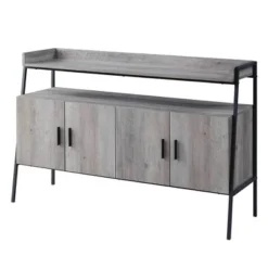 52" Samiya TV Stand For TVs Up To 50" Gray Oak/Black Finish - Acme Furniture