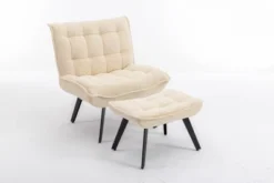 Modern Accent Leisure Chair With Ottoman-ModernLuxe -Homcom Furniture Shop GUEST e20aabfc 952f 496d 8728 4e8cc7094688