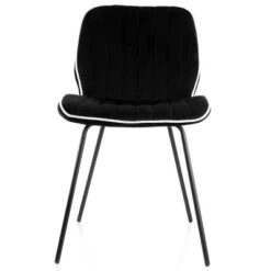 Elama 2 Piece Velvet Tufted Chair In Black With Black Metal Legs 17 Elama 2 Piece Velvet Tufted Chair In Black With Black Metal Legs -Homcom Furniture Shop GUEST e24da568 21b8 4c3a b028 81206c2aa4a2