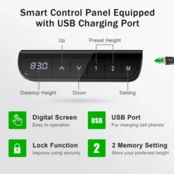 55''x28'' Electric Standing Desk Adjustable Sit To Stand Table W/USB Port WhiteNatural 19 55''x28'' Electric Standing Desk Adjustable Sit To Stand Table W/USB Port WhiteNatural -Homcom Furniture Shop GUEST e2537b71 f028 424a a44a 22057e1706b8