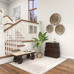 Traditional Faux Leather And Wood Chest Brown - Olivia & May -Homcom Furniture Shop GUEST e2875ae7 9943 446d 9867 fb20234daa1e