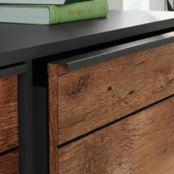 Boulevard 6 Drawer Horizontal Dresser With Metal Frame Black - Sauder -Homcom Furniture Shop GUEST e2d226a9 3b75 4403 ba42 c240ed18425e