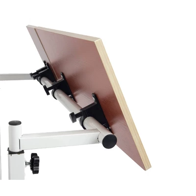 White Rolling Sitting/Standing Desk With Side Storage - Mind Reader 4 White Rolling Sitting/Standing Desk With Side Storage - Mind Reader - Image 2