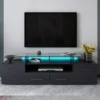 ModernLuxe Modern Stylish Functional TV Stand With Color Changing LED Lights High Gloss TV Cabinet -Homcom Furniture Shop GUEST e6260a1c 8431 42a2 abac 58300d35c108