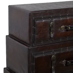 Traditional Faux Leather And Wood Chest Brown - Olivia & May -Homcom Furniture Shop GUEST e86af245 0bbd 43a0 a17f e5e751420bb4