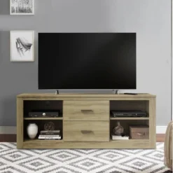 Wooden 2 Drawers And 4 Open Compartments TV Stand For TVs Up To 59" Brown - The Urban Port -Homcom Furniture Shop GUEST eb096fbe da43 49f9 b4c0 1840f4b4bbac
