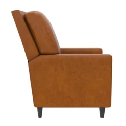 Lana Pushback Recliner Living Room Accent Chair Camel Faux Leather - Novogratz -Homcom Furniture Shop GUEST eb1bf104 87e9 4cb4 9872 316fcf591b76