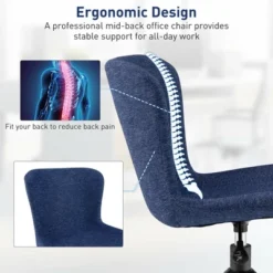 Costway Mid Back Armless Office Chair Adjustable Swivel Linen Task Chair 19 Costway Mid Back Armless Office Chair Adjustable Swivel Linen Task Chair -Homcom Furniture Shop GUEST ebb5aa10 1cbf 4e19 b0b4 46bad4930478