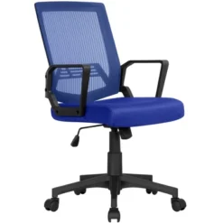 Yaheetech Adjustable Mid-Back Office Chair Computer Chair With Wheels -Homcom Furniture Shop GUEST eccb47b9 2acb 44c5 bb29 6a31202a71cc