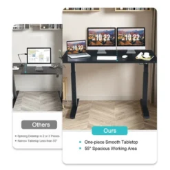 Costway 55''x28'' Electric Standing Desk Sit To Stand Workstation Dual Motor -Homcom Furniture Shop GUEST edf5df42 3801 49bd 9d3a e69224a83d05