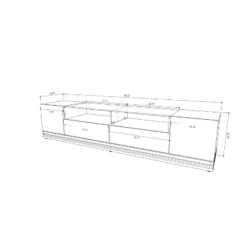 85.43" Vanderbilt TV Stand For TVs Up To 70" Off White/Maple Cream - Manhattan Comfort -Homcom Furniture Shop GUEST ee77794c 053e 4356 9ddd c010042e2cce