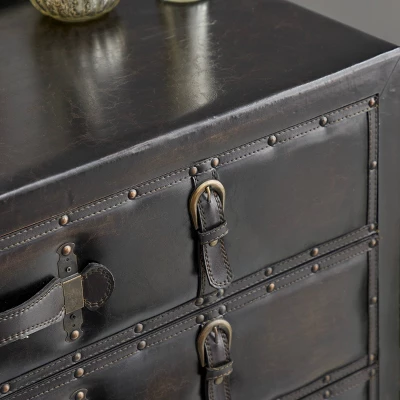 Vinyl 5 Drawer Buffet Dark Espresso - Olivia & May 8 Vinyl 5 Drawer Buffet Dark Espresso - Olivia & May - Image 6