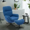 Costway Modern Swivel Rocking Chair & Ottoman Set W/Aluminum Alloy Base GreyBlueCoffee -Homcom Furniture Shop GUEST eec0be76 15a9 4498 a605 5ede7302f532