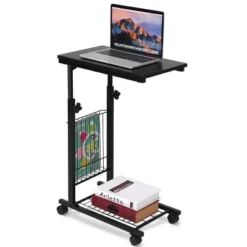 Costway Height Adjustable Sofa Side Table Snack End Slide Under Table Rolling Casters -Homcom Furniture Shop GUEST ef786f90 7aef 468b 8625 e0b797a05557