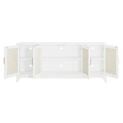 70" Farmhouse Style Natural Wood Desktop TV Stand For TVs Up To 75" White Oak - Home Essentials -Homcom Furniture Shop GUEST effab304 0d27 4721 b3ce 339202635929