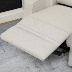 HOMCOM Electric Power Recliner Armchair With USB Charging Station, Sofa Recliner With Linen Upholstered Seat And Retractable Footrest, Cream White -Homcom Furniture Shop GUEST f0f23546 1549 4ff0 afe7 1ca1930a9daa