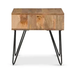 22" Moreno Solid Mango Wood End Table Natural - WyndenHall -Homcom Furniture Shop GUEST f21bfe25 caab 49dc bd33 09d906a100a9