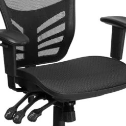 Flash Furniture Mid-Back Transparent Black Mesh Multifunction Executive Swivel Ergonomic Office Chair With Adjustable Arms -Homcom Furniture Shop GUEST f62d9757 bc7a 41e1 8038 47efcbc5cd0e