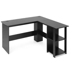 Costway L-Shaped Computer Desk, Corner Desk For Small Space, Home Office Writing Desk Laptop Workstation With 2-Tier Open Shelf -Homcom Furniture Shop GUEST f7bd717d 9b87 4d16 8e28 5c51e7cc9ea9