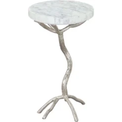 Kanaan Side Table Marble White - ZM Home