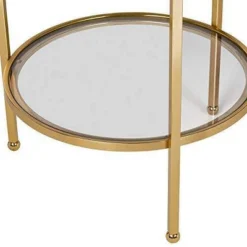 Addison Side Table Gold - Adore Decor