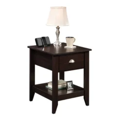 Sauder Shoal Creek Smart Center Side Table Jamocha Wood Finish -Homcom Furniture Shop GUEST f88caad8 c6e4 4693 9355 e54c3e7cb36a