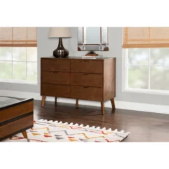Reid Dresser Walnut - Linon -Homcom Furniture Shop GUEST f8fca76b 542d 4fab b683 ccfee4700712