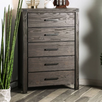 Simones Rustic 8 Drawer Dresser And Mirror Wire-Brushed Rustic Brown - HOMES: Inside + Out 4 Simones Rustic 8 Drawer Dresser And Mirror Wire-Brushed Rustic Brown - HOMES: Inside + Out - Image 2
