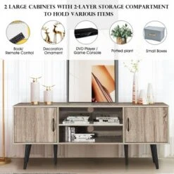 Costway TV Stand Entertainment Center For TV's Up To 65'' W/ Storage Cabinets & Wood Legs 18 Costway TV Stand Entertainment Center For TV's Up To 65'' W/ Storage Cabinets & Wood Legs -Homcom Furniture Shop GUEST fbceb5d7 e157 458a a511 b97e4fdf59d0