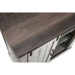 32" TV Stand For TVs Up To 40" Saw Cut Off White With Dark Walnut Desktop - Home Essentials 19 32" TV Stand For TVs Up To 40" Saw Cut Off White With Dark Walnut Desktop - Home Essentials -Homcom Furniture Shop GUEST fc5090f5 3ee9 428e 875a b0ce324896fd