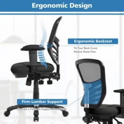 Costway Mesh Office Chair 3-Paddle Computer Desk Chair W/ Adjustable Seat -Homcom Furniture Shop GUEST fc8b2f76 638c 47b2 b517 e4c9d0f27259