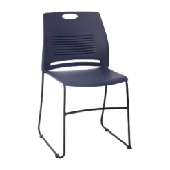 Emma And Oliver Heavy Duty 660 Lb. Capacity Ergonomic Polypropylene Stack Chair With Perforated Back And Steel Sled Base -Homcom Furniture Shop GUEST fcad055c f33e 4767 bc39 e2a3537b21b5