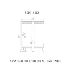 20" Modesto Diameter Round End Table Brown - Alaterre Furniture -Homcom Furniture Shop GUEST fd5dd637 bac8 46ea a884 02a2db29eeaf