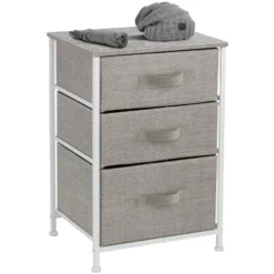 Sorbus Drawer Nightstand Shelf For Home Bedroom Gray