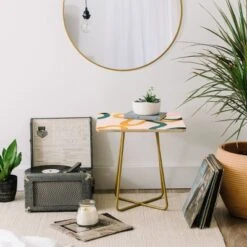 ThirtyOne Illustrations Streamers Side Table - Deny Designs -Homcom Furniture Shop GUEST ff4b3d5e d8b1 4185 b5fe 48c1aff37c54