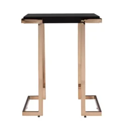Sanlos Side Table Black/Champagne - Aiden Lane