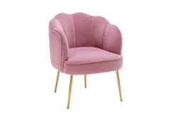Modern Shell Shape Armchair Accent Chair With Gold Legs-ModernLuxe -Homcom Furniture Shop GUEST ffcaf584 1598 402b a1e1 04caa6fcc0bd